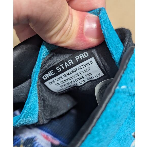 Converse Sean Pablo One Star Pro Ox Skate Shoe Sneakers Paradise Teal Blue Suede - Picture 6 of 8